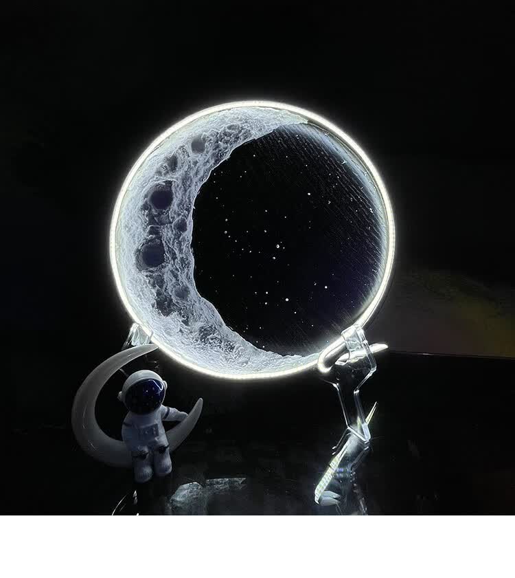 queenjoy 手工diy星球灯小夜灯月球星空灯卧室床头睡眠氛围灯银河系掌