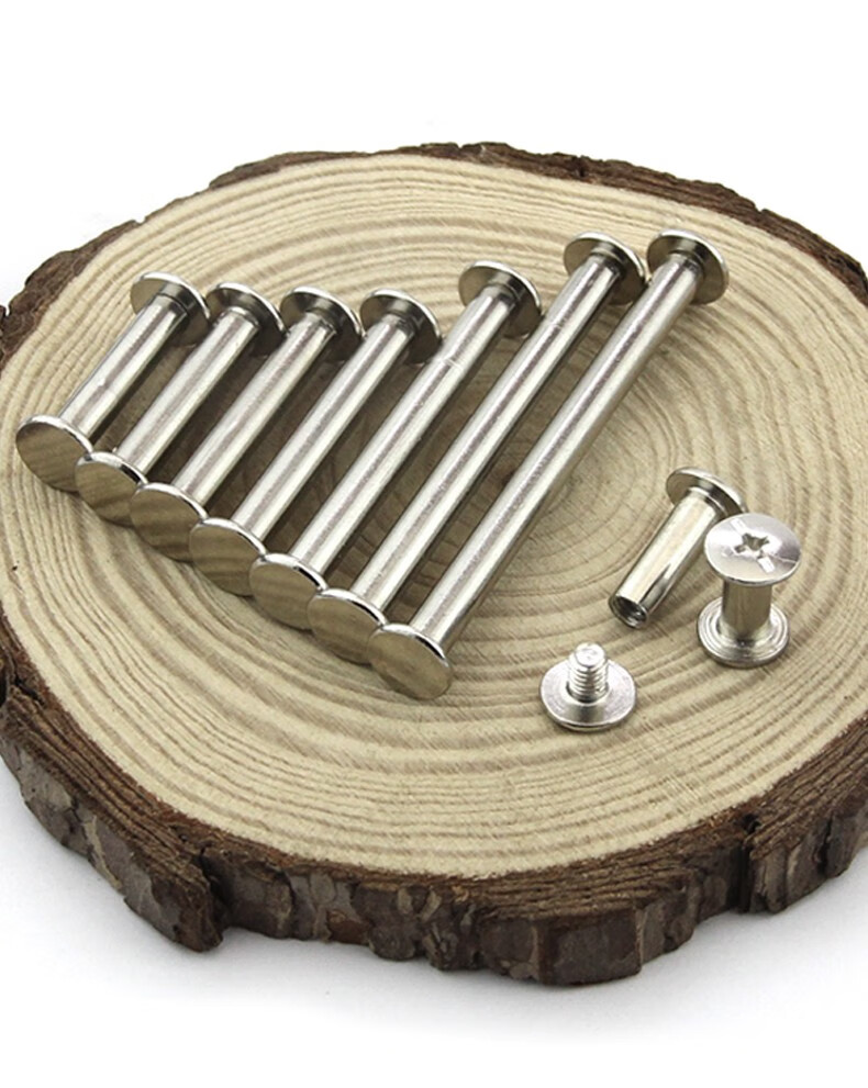 浩动铆钉钉帐钉镀镍子母铆钉账本钉相册对接对锁螺丝子母钉铆钉m5 5*