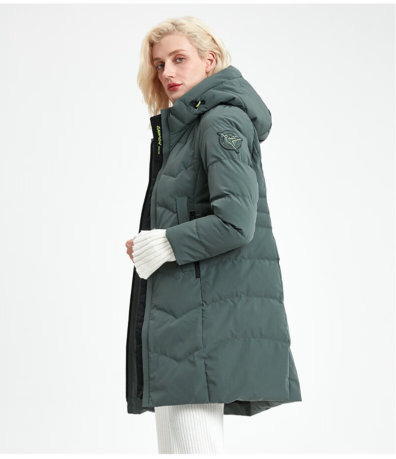 雪伦羽绒服女中长款白鸭绒修身显瘦秋冬外套女装商场同款sharon20566
