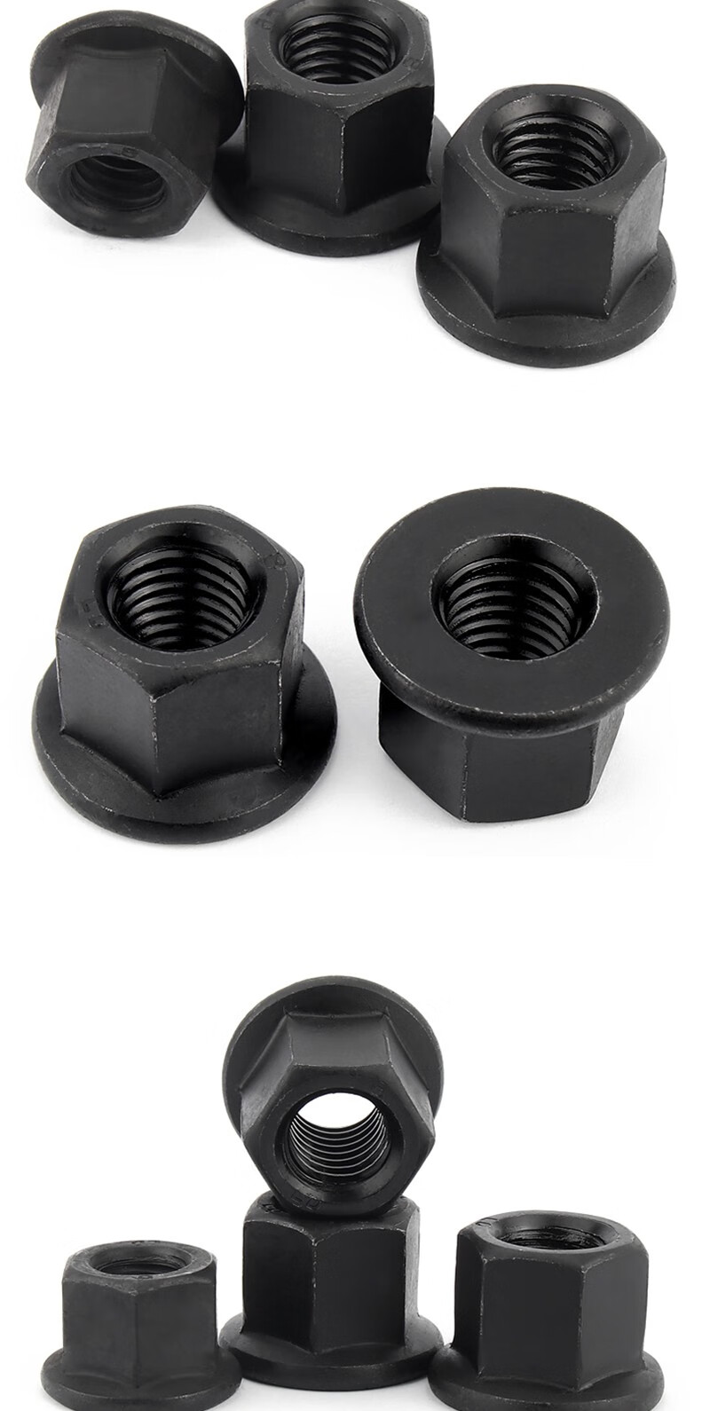 m10m12m14m16m18m20m22m2430法兰带垫螺帽六角法兰面高螺母压板母m121