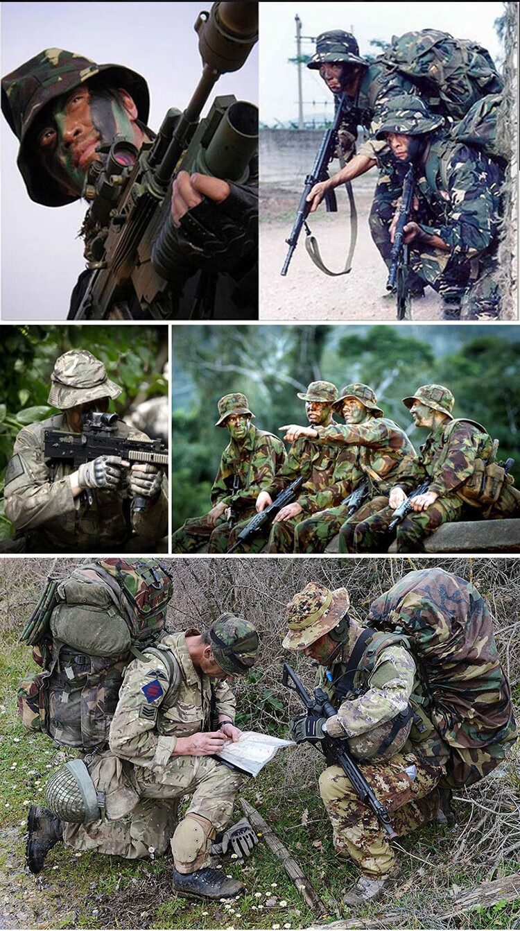 usmc英军军版公发原品军迷奔尼帽mtp男女渔夫帽窄檐帽遮阳帽徒步休闲