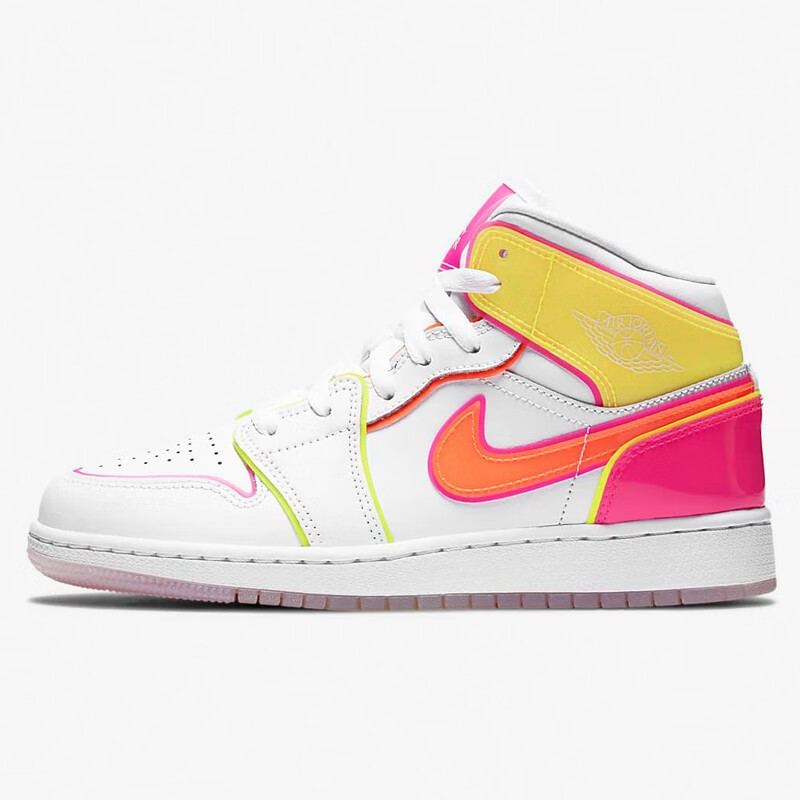 耐克nike air jordan1 mid中帮aj1乔1 2020情侣款男女篮球鞋 满天星