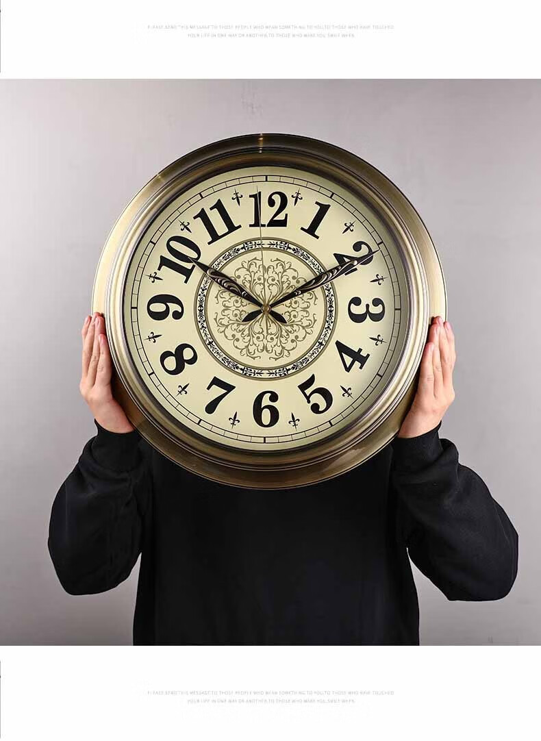 伯莎丹顿 轻奢钟表个性创意餐厅抽象特色简约挂墙时钟石英时尚美式