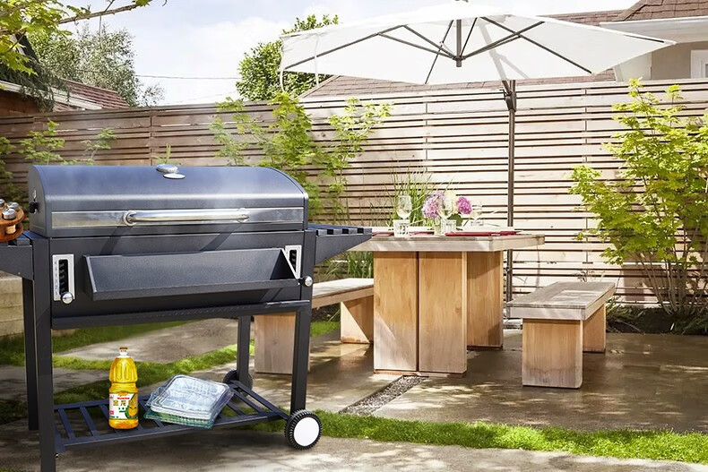 家用木炭烧烤炉户外庭院碳烤美式出口烧烤架子5人以上bbq别墅花园迈森