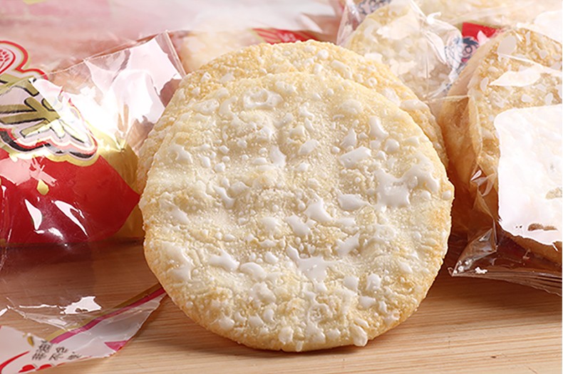 旺旺仙贝雪饼零食大礼包大米饼干散装膨化整箱批发 黑皮仙米饼360g*2