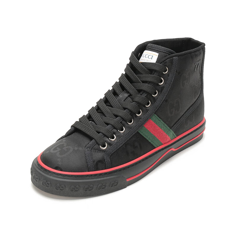 古驰gucci 男士gucci织物高帮系带休闲运动鞋板鞋 628717 h9h80 1074