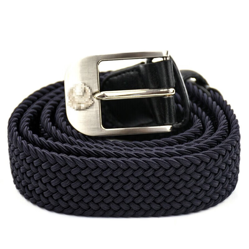 蚁行客 弹力编织警黑色公务安保执勤训练腰带 合金扣头透气战术内腰带