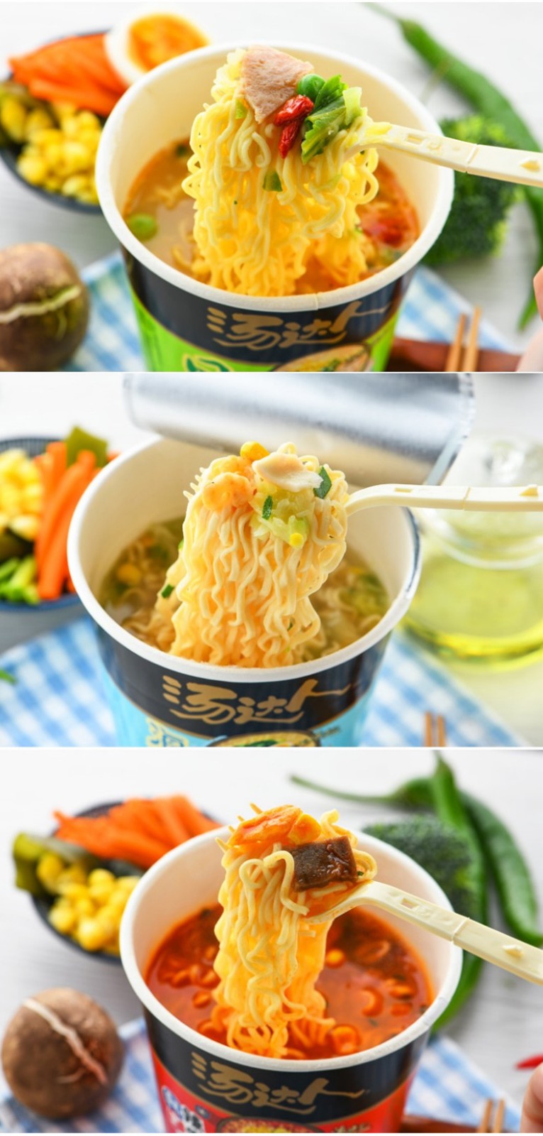 统一 汤达人方便面杯面桶装整箱(12杯 (6杯)多规格多种口味选择海鲜