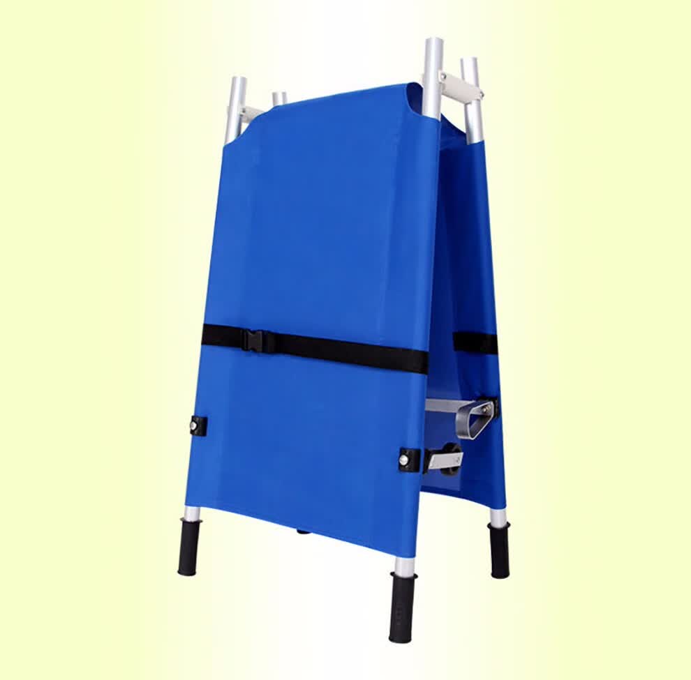医用担架可折叠多功能铝合金单架简易担架车带轮急救援推车消防急救