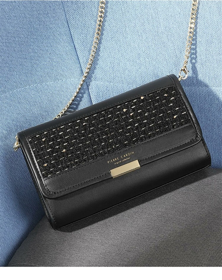 pierrecardin皮尔卡丹品牌女包新款时尚单肩包斜挎包女士商务简约小方