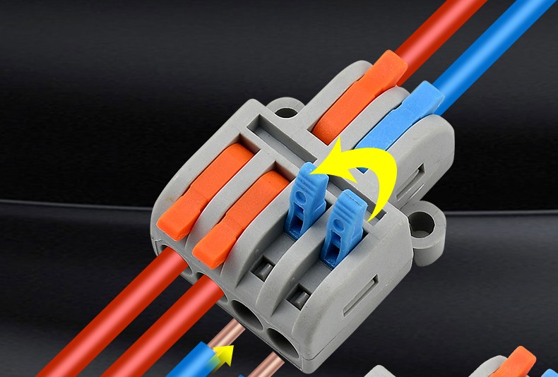 南立 接线器快接头电线连接器接线端子快速电线接线神器对接插头 二进