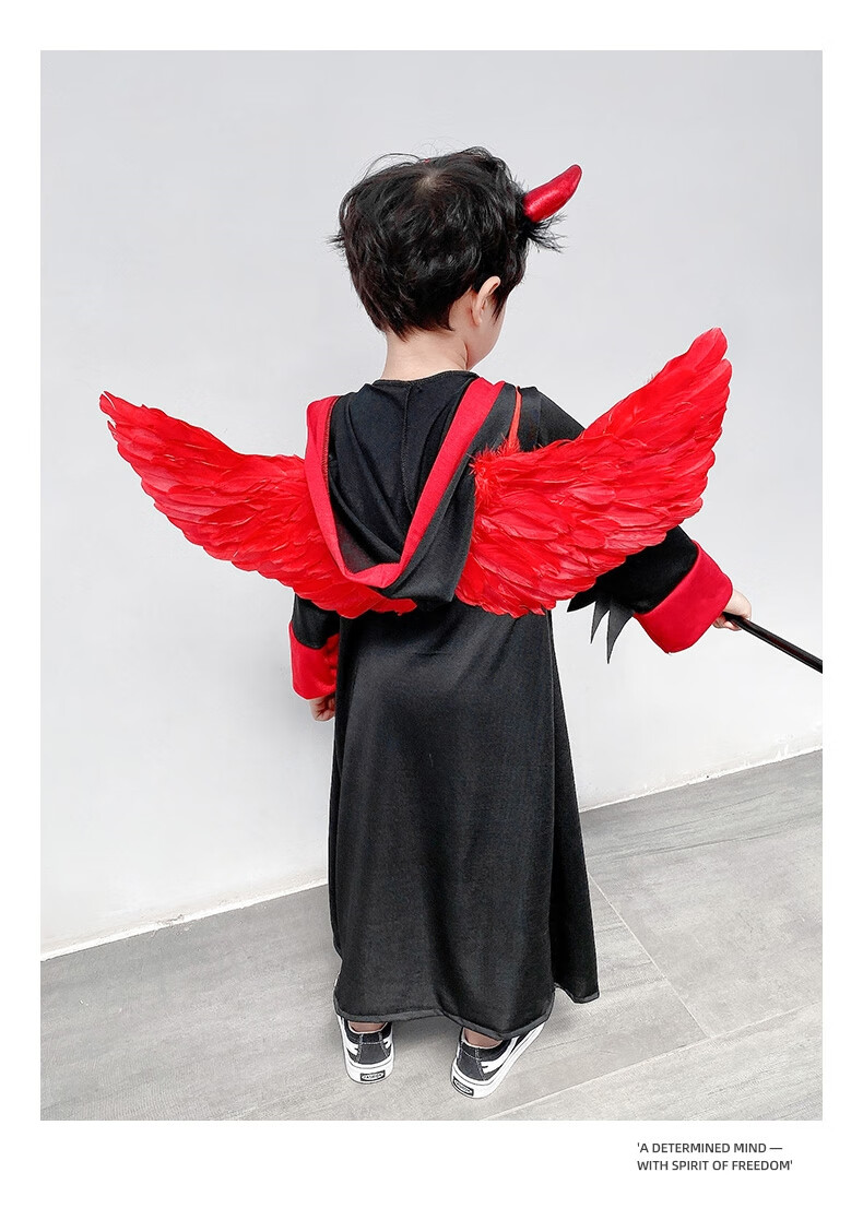 儿童小恶魔装扮万圣节服装cosplay男童女童衣服万圣夜 女款衣服 110cm