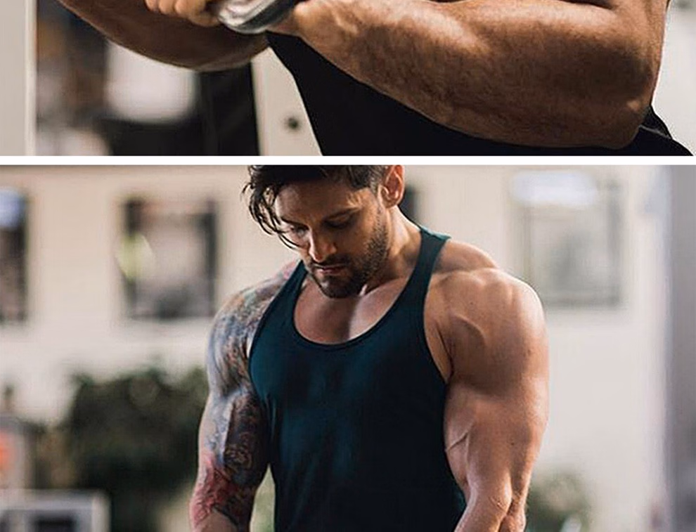 Muscle Fitness Brothers Summer Sleeveless Sports Vest, Men's Quick Dry Running Training Elastic Breathable Tights_viptrois.com