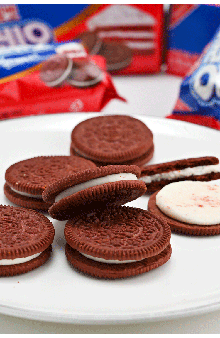 奥利奥限定红丝绒韩国进口提拉米苏焦糖巧克力奶油夹心曲奇饼干 【2盒