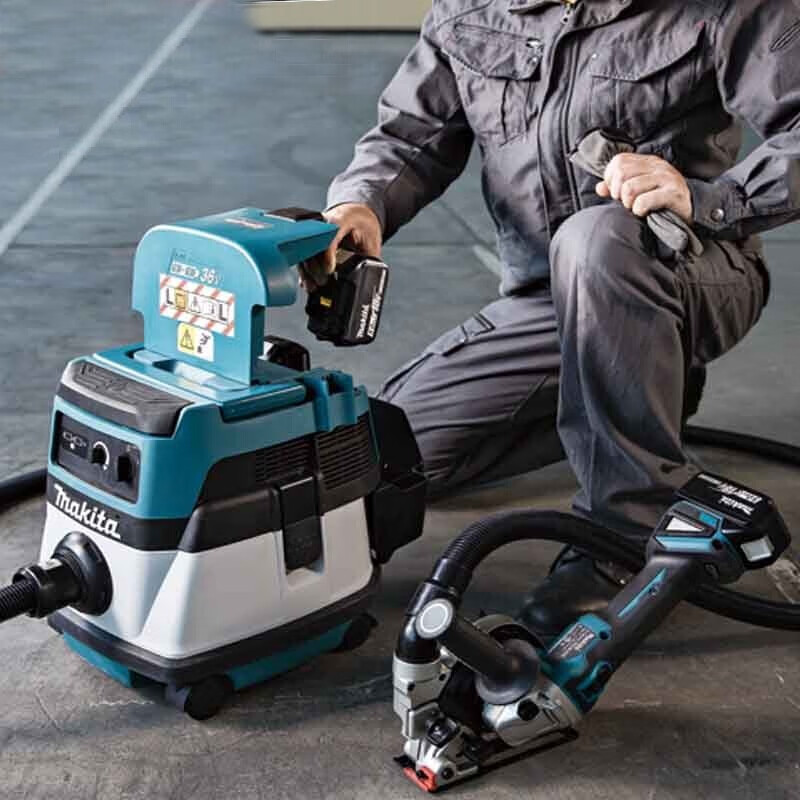 牧田(makita)36v锂电充电吸尘机吸尘器工业交直流两用工厂清洁公司