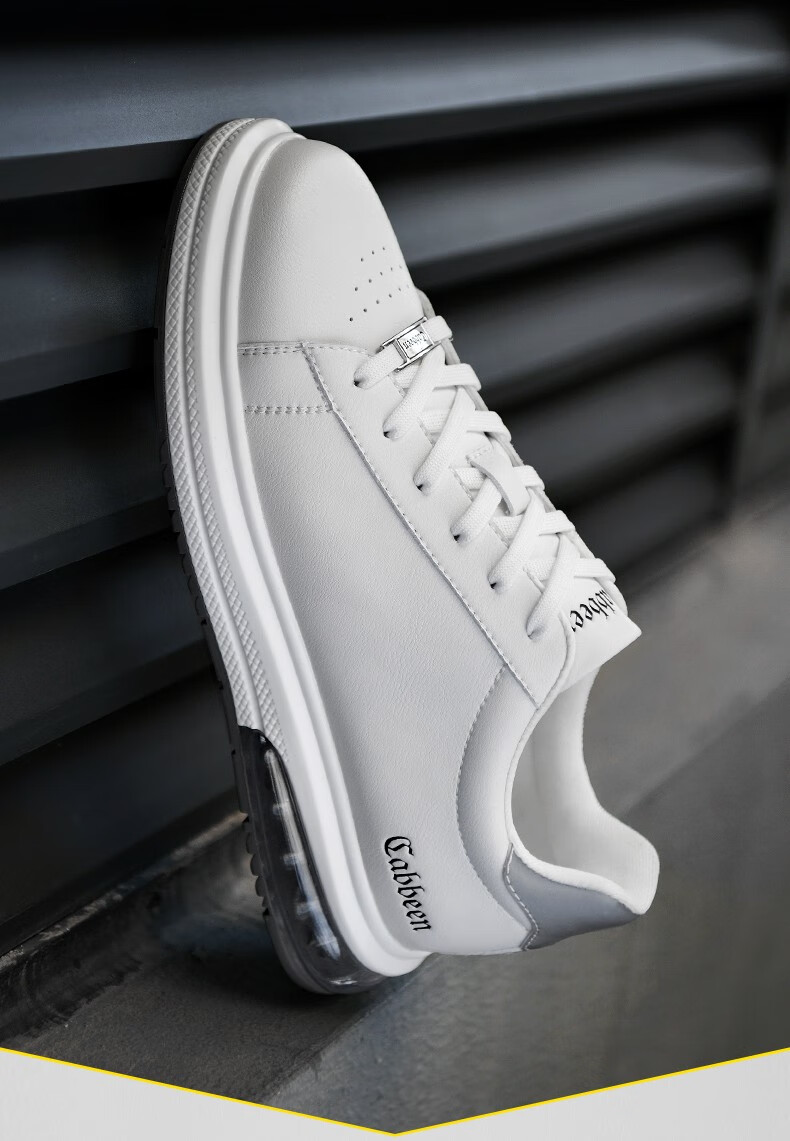 卡宾小白鞋男鞋气垫运动休闲鞋低帮休闲鞋加绒保暖春季新款百搭潮鞋子