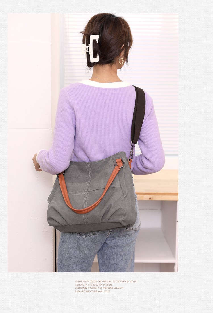 秋冬新品帆布包女单肩斜挎手提时尚休闲女士布兜布袋简约女士背包上班