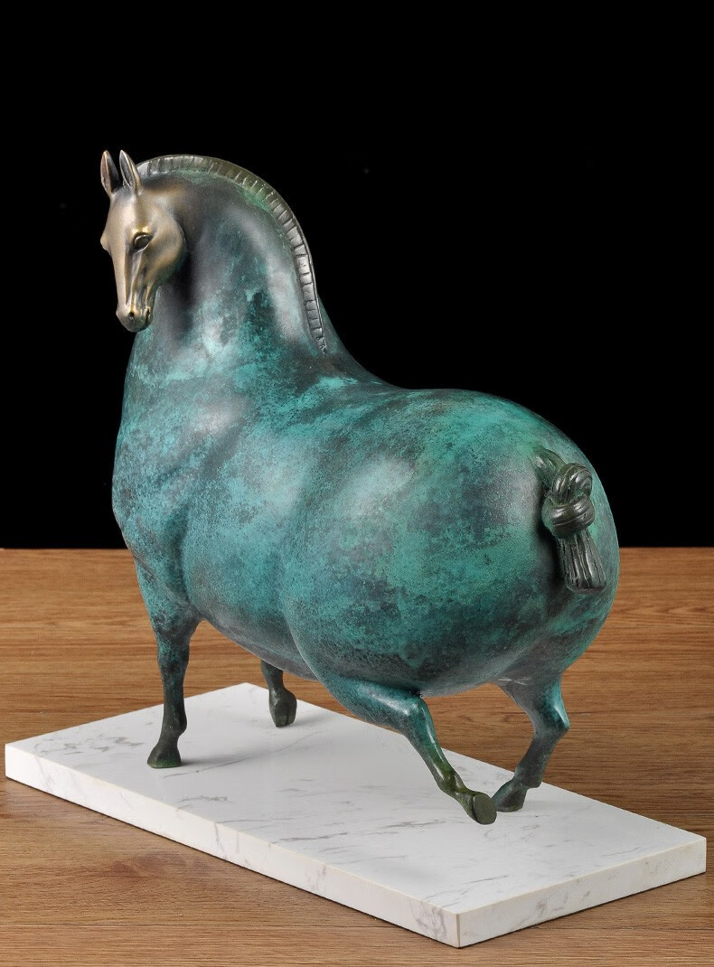 裕尚礼 铜唐马摆件马到功成艺术品全铜工艺品开业装饰品商务礼品家居