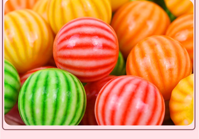 西瓜型泡泡糖水果口味儿童口香糖零食休闲糖果食品西瓜型泡泡糖混合