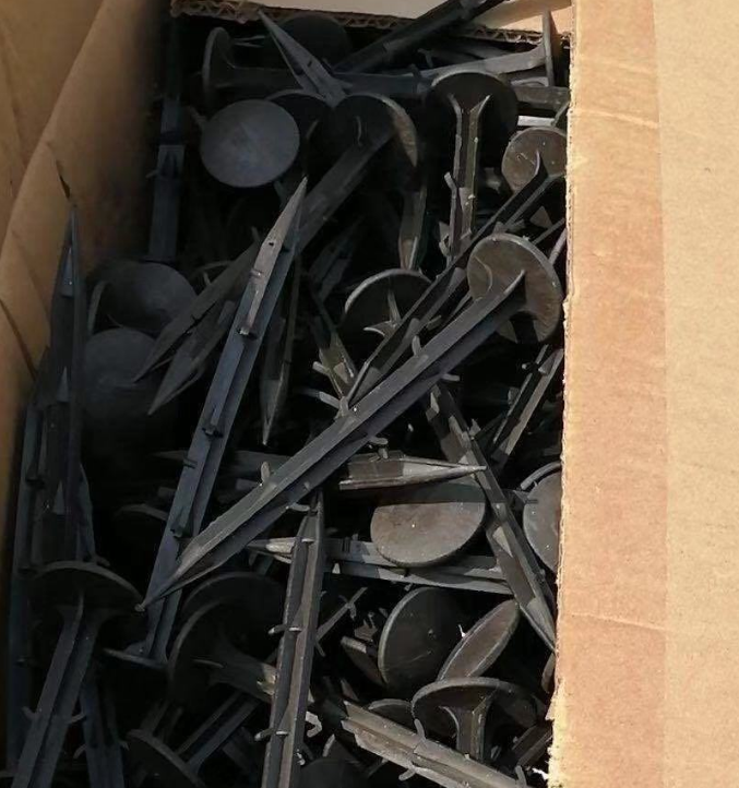 塑料地钉拉枝大棚温室遮阳果园园艺农用地膜黑色防草布专用地钉 黑色