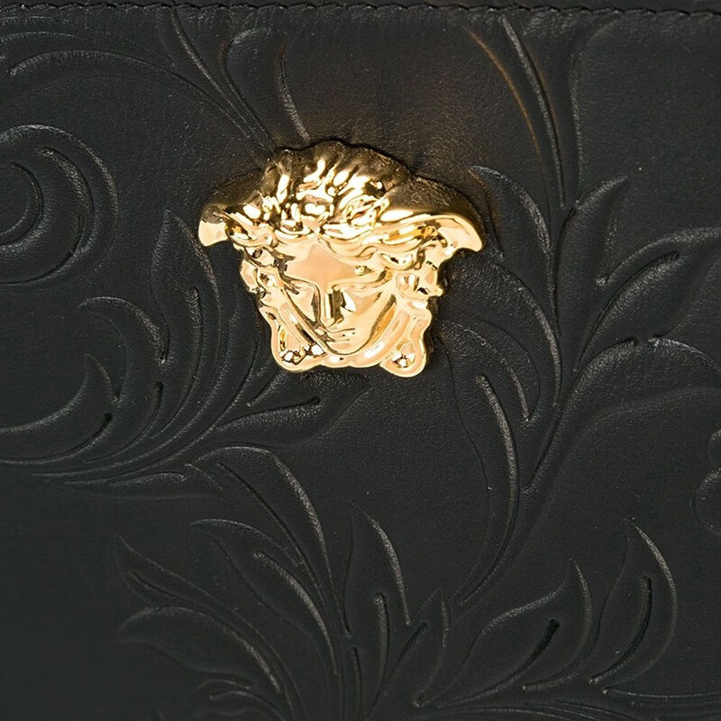 versace范思哲奢侈品男包男士牛皮美杜莎logo大号手拿包手包dp85102dg