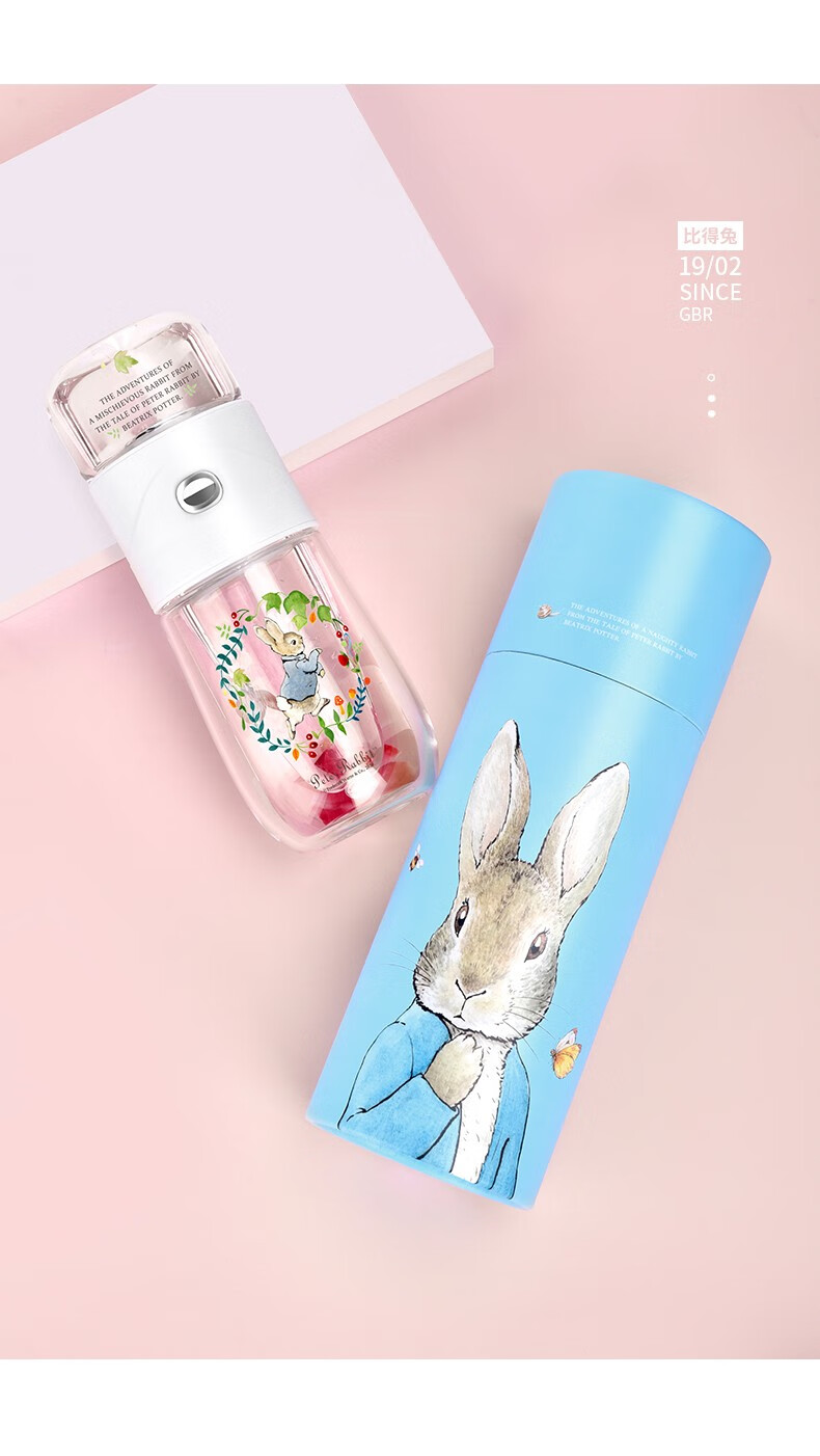 比得兔peterrabbit沁雪茶水分离玻璃杯水杯玻璃杯大容量杯子家用双层