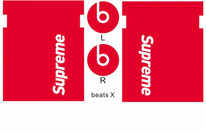 慕致 适beats x耳机贴纸beatsx无线蓝牙耳机卡通彩膜改色贴全身保护