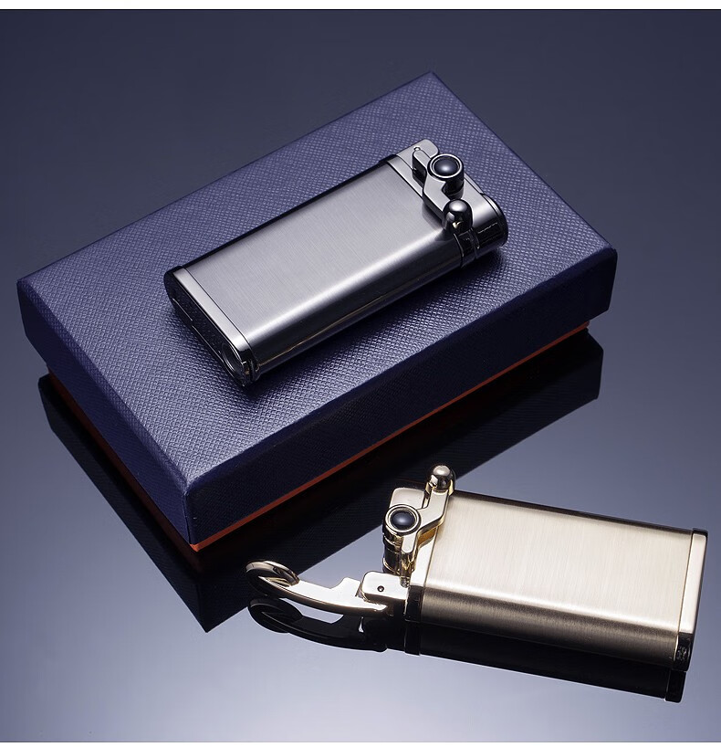 小确幸 摇臂充气打火机防风三火直冲蓝焰雪茄打火机金属创意个性潮