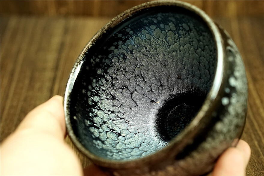 精品【惠和】游惠萍 口径9 礼盒装 建阳建盏主人杯 口径9cm高5.