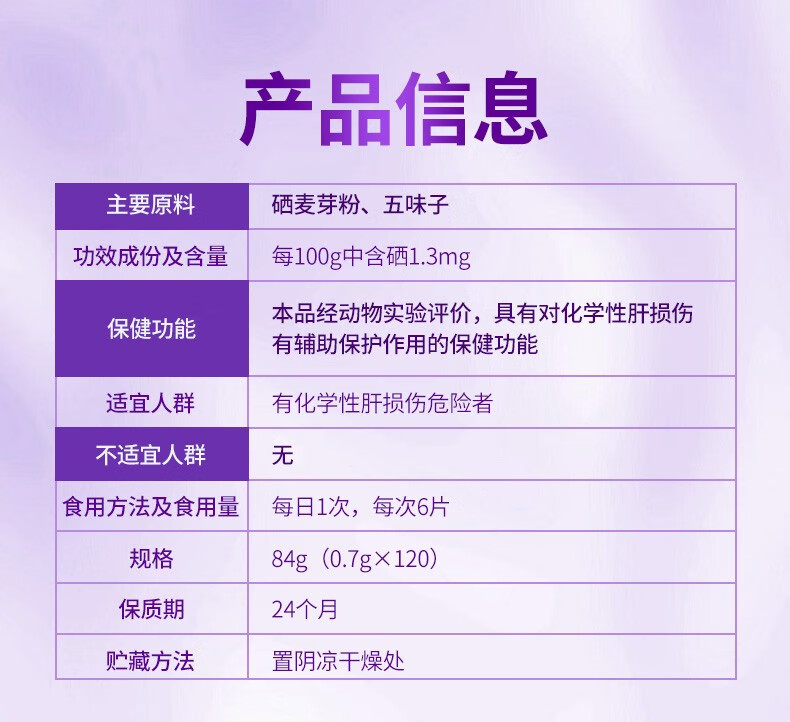 体恒健硒芽五梅五子健贡栖硒五味子硒麦芽五味子片辅助保护化学性肝