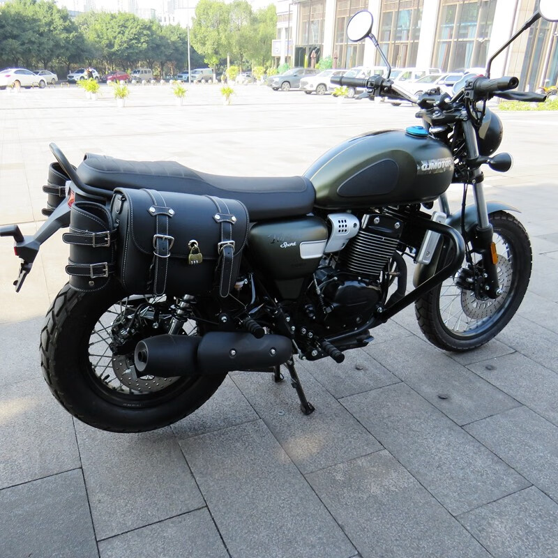 适用qj2509左右边包截物包钱江qjmotor逸250复古侧挂包加不锈钢支架