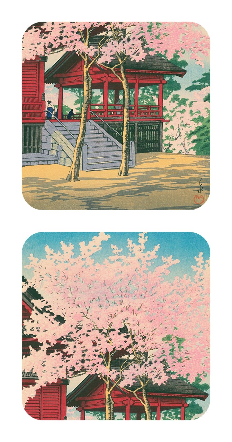 史历克客厅装饰画日式挂画川濑巴水作品东京二十景樱花树玄关餐厅卧室