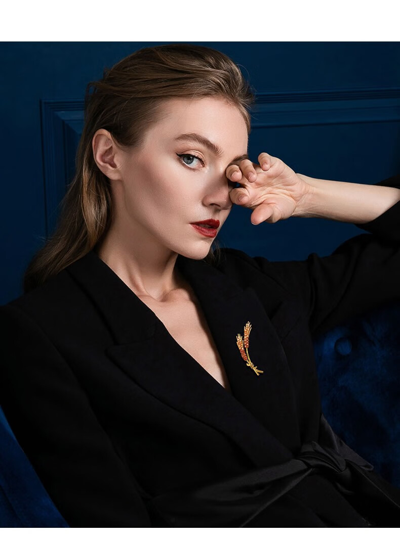 品牌胸针高档女奢华采用施华洛世奇元素稻穗胸花外套毛衣配饰生日520