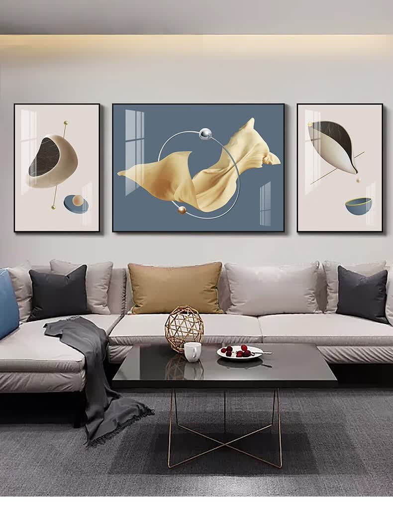 画中画北欧客厅装饰画几何空间现代简约沙发背景墙挂画轻奢大气后现代