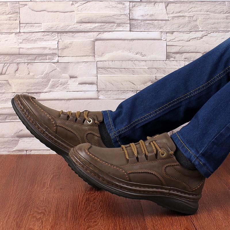 walker shop奥卡索 休闲鞋男2021新款系带耐磨舒适男鞋潮流百搭运动