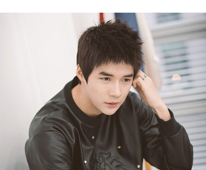 albert withman男士假发韩版帅气短发自然真人发丝发套时尚青年整顶