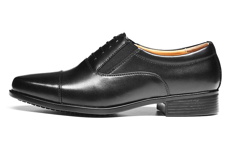 3515强人皮鞋男三接头皮鞋商务正装皮鞋黑色43