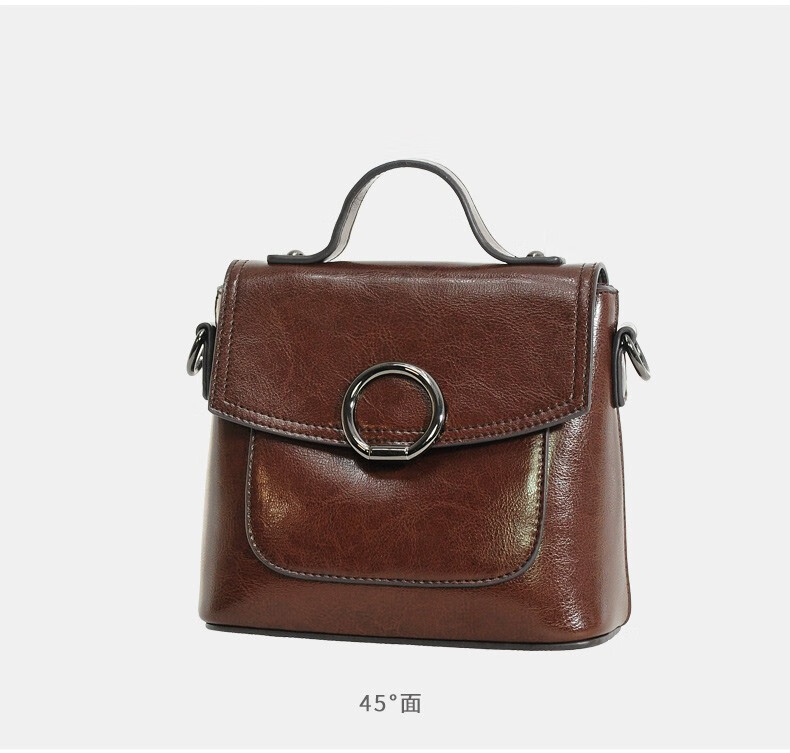 劳斯尼亚(rollsnea)斜挎包女包包时尚复古小方包牛皮手提包百搭单肩包