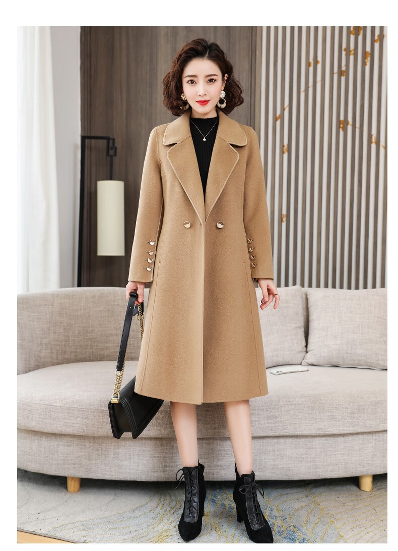 女装 毛呢大衣 菲伊斯莉(ferysiry) 菲伊斯莉轻奢品牌高端双面绒大衣