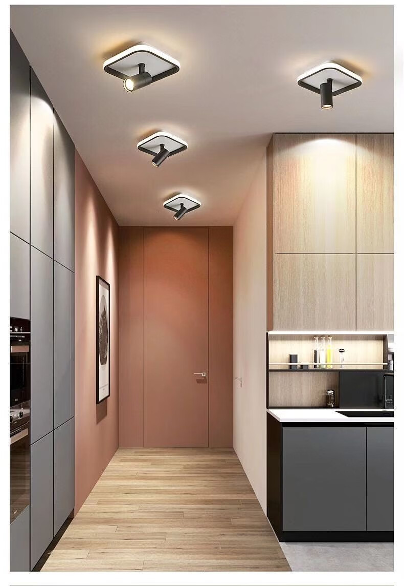 皇盟明装网红过道灯带射灯可旋转调角度走廊灯玄关灯试衣间简约现代