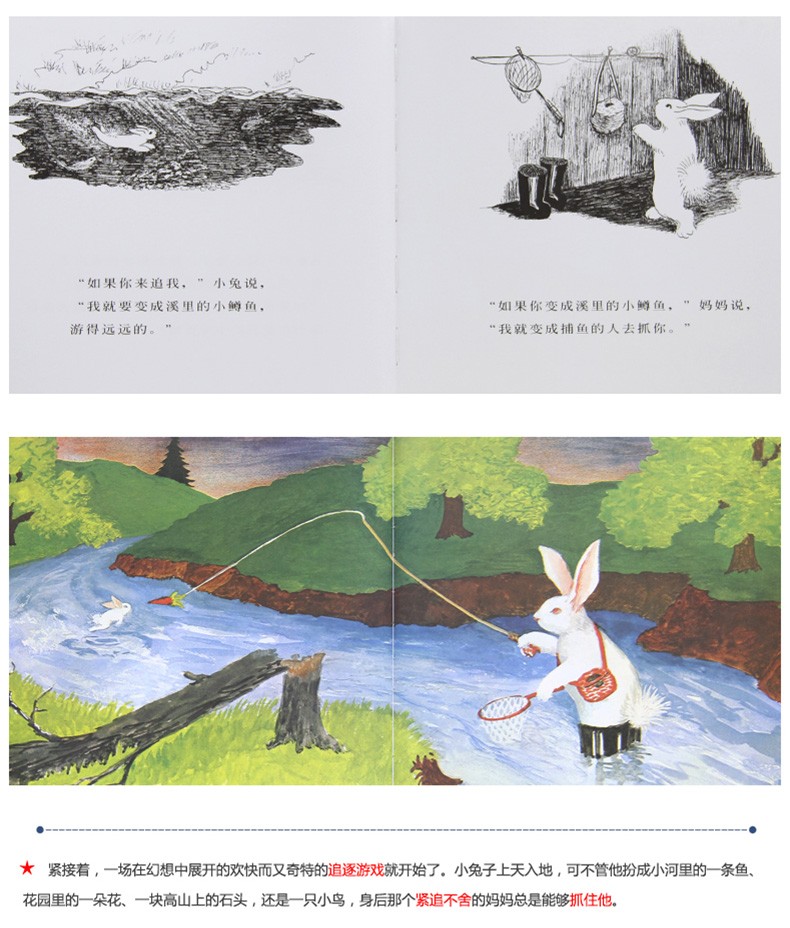 逃家小兔绘本儿童036周岁精装一二年级必读非注音版国外经典图书故事