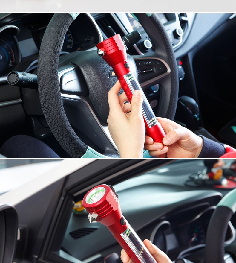 智汇汽车安全锤12合一多功能消防手电筒汽车逃生锤车载破窗神器汽车用