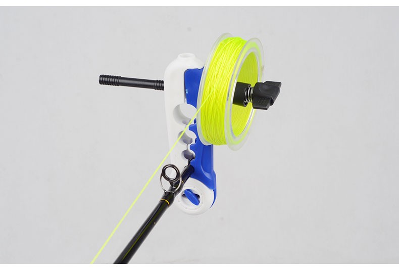 渔轮快速鱼线缠线器上线器方便绕线夹塑料简易竿体卷线器钓鱼配件红白