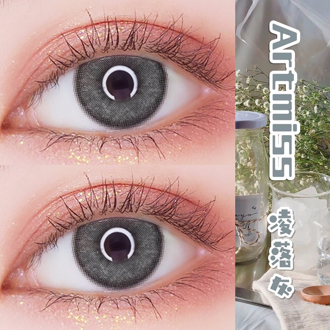 音目artmiss凌落蓝美瞳官网正大品牌凌落棕灰绿彩色隐形眼镜 artmiss