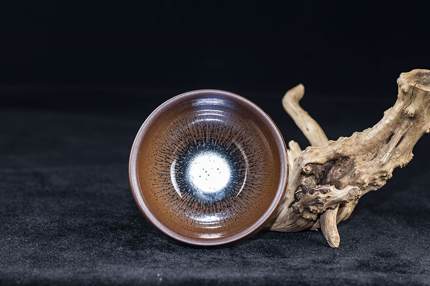 柴烧兔毫盏刘学明建阳建盏茶具非实物拍照口径9b93