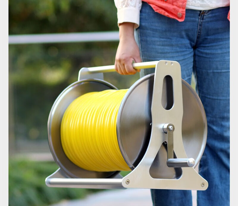 淘舞不锈钢水管车套装收管卷管器水管软管收纳架绕管架收卷盘浇花水车