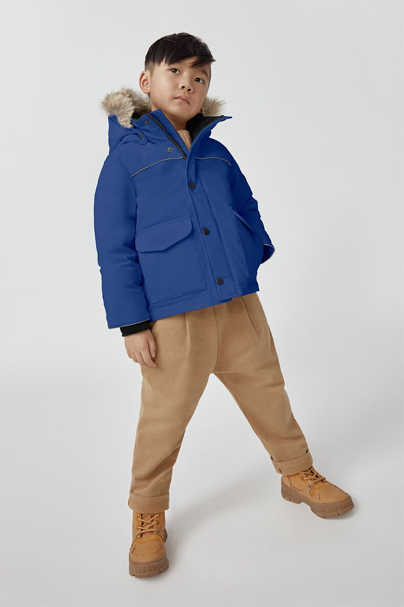 canada goose加拿大鹅 lynx儿童派克大衣大鹅羽绒服 4595k 260 海水蓝