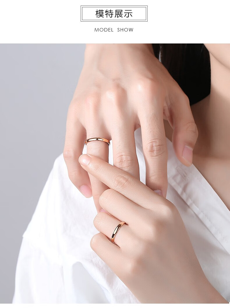 轻奢9k金情侣戒指一对男女彩金时尚饰品情侣对戒活口订婚求婚戒指定制