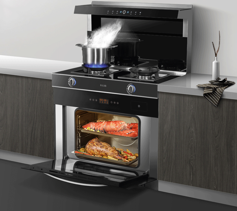 志高chigo集成灶变频体感智控蒸烤一体灶家用环保自动清洗保洁蒸箱