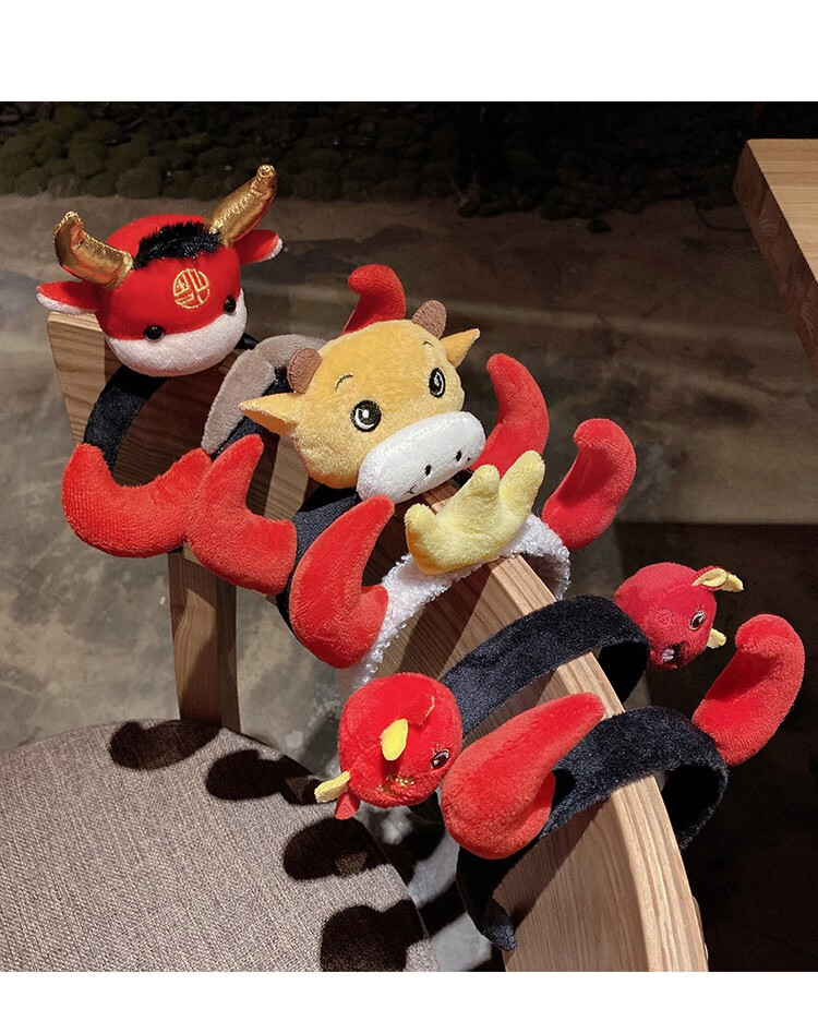 璞韵(puyun)2021牛年发箍新年牛角发夹发饰跨年小牛头饰牛气冲天发卡